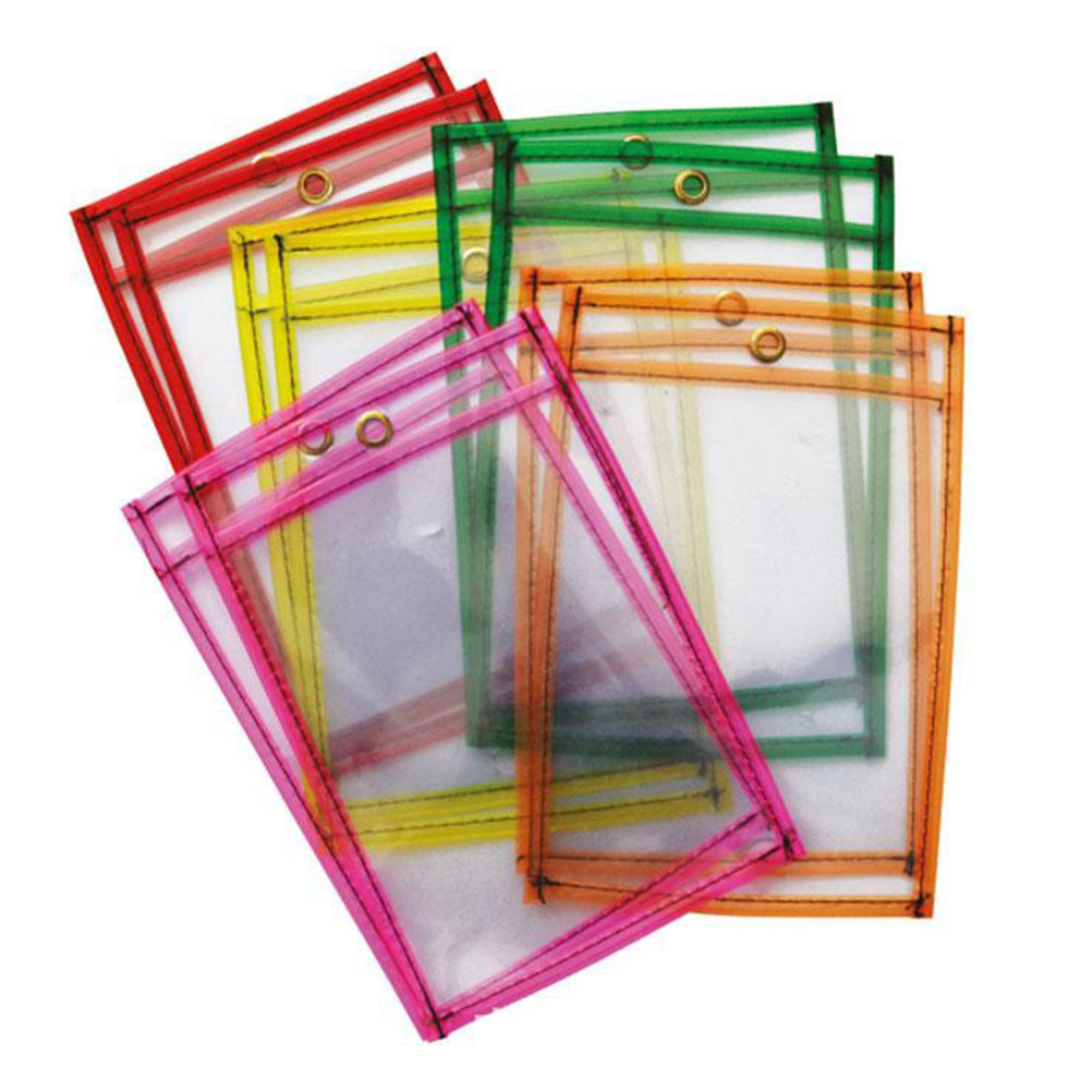 Writing Tools - 10Pcs Dry Erase Pockets Clear View