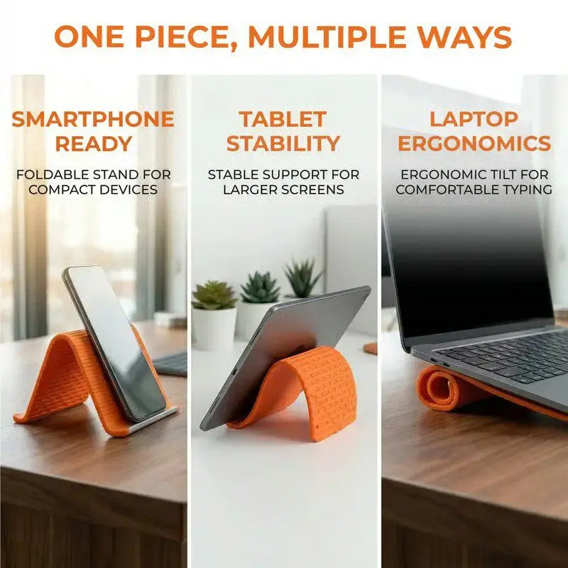 Silicone Foldable Phone Stand  - Desk Accessories recension och pris