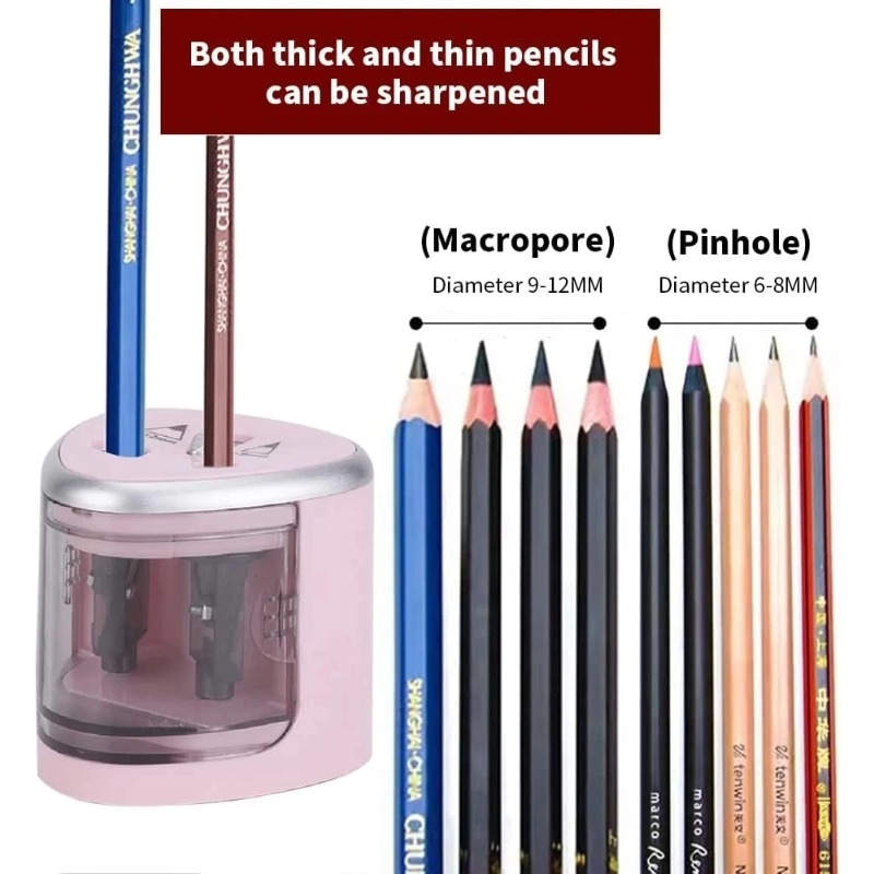 Upgraded Two-Hole Electric Pen - Electric Pencil Sharpener Usb recension och pris