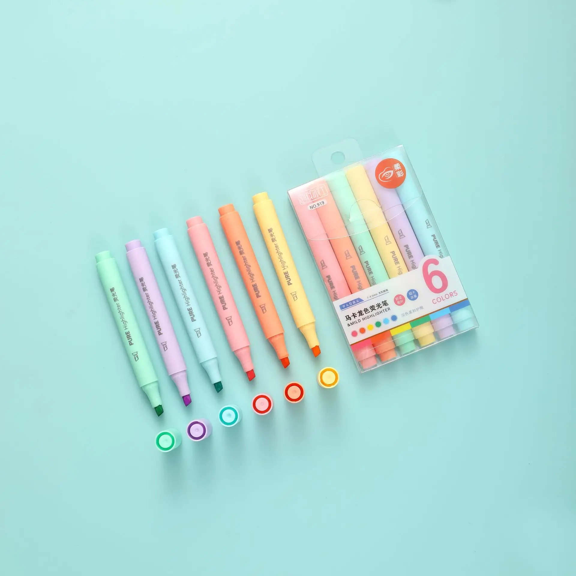 6PCS Pastel Highlighter Pens - - Pastel Highlighter Set Double Ended recension och pris