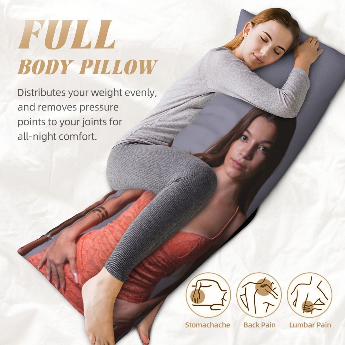 1 Custom Photo Body Pillowcase - School Supplies recension och pris